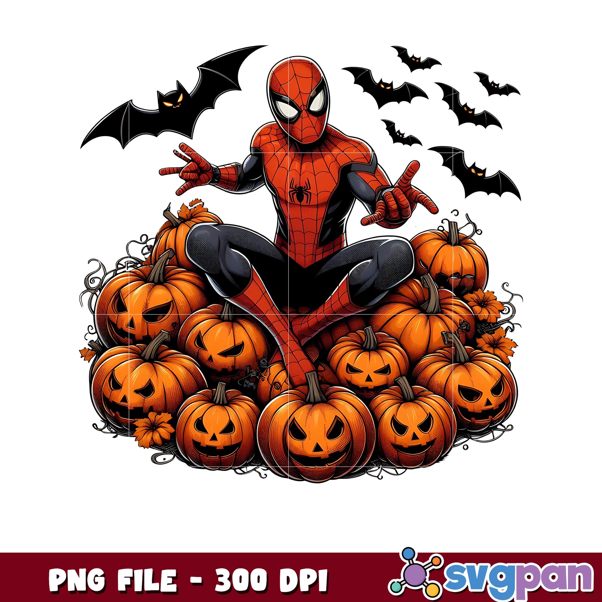 Spiderman halloween png, spooky characters png, avengers halloween​​ ​png
