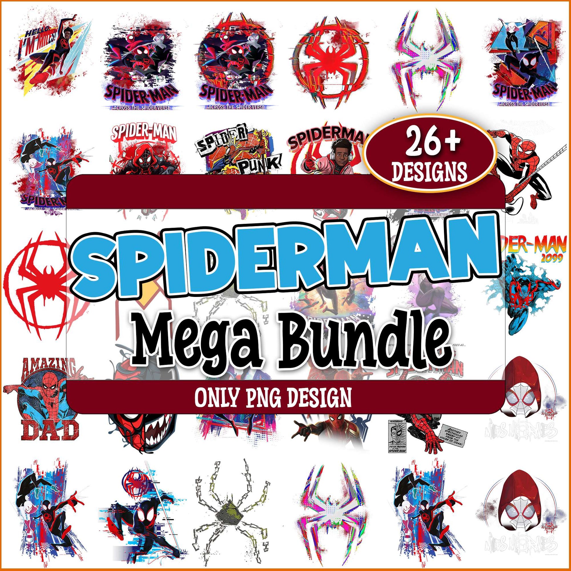 Spiderman logos png bundle
