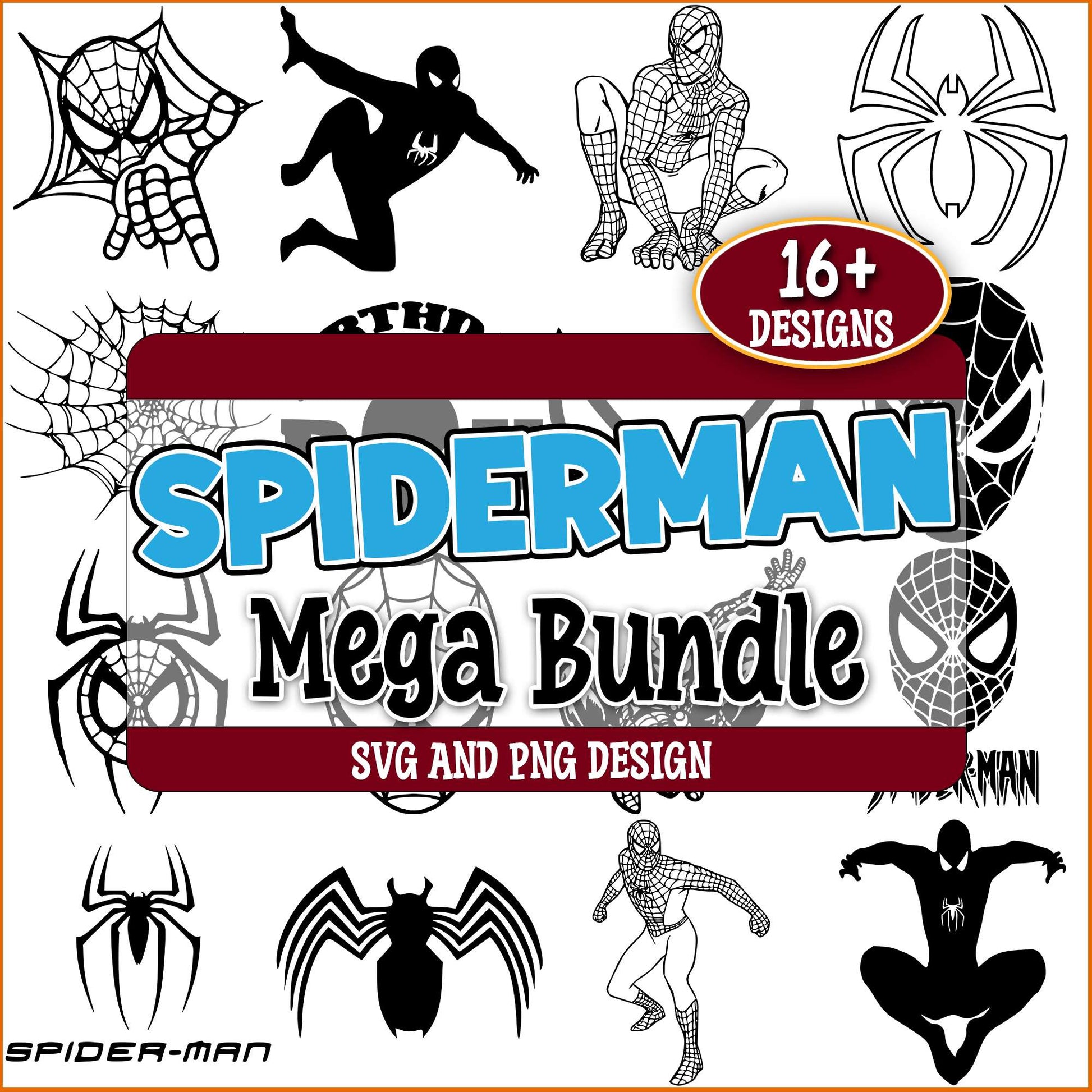Spiderman sketch svg bundle