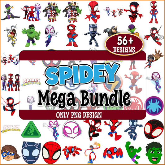 Spiderman x heroes png bundle