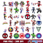 Spidey amazing friends design png bundle