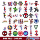 Spidey amazing friends designs png bundle