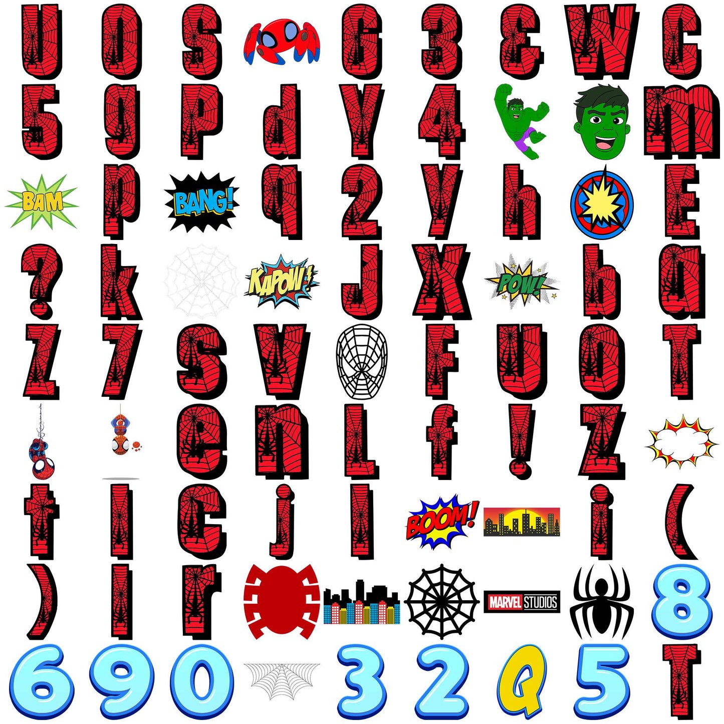 Spidey friends png bundle, spider man into the spider verse svg, spider man 2 svg