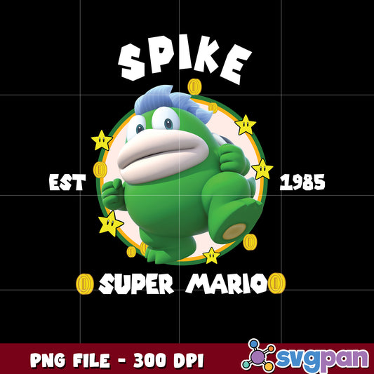 Spike est 1985 png, spike mario png, super mario games png
