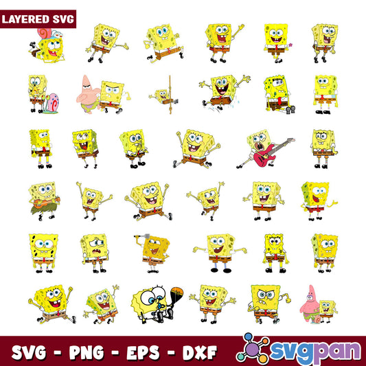 SpongeBob SquarePants SVG Bundle for Crafting Fun