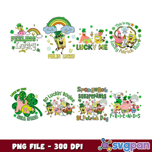 SpongeBob St Patricks Day PNG Bundle