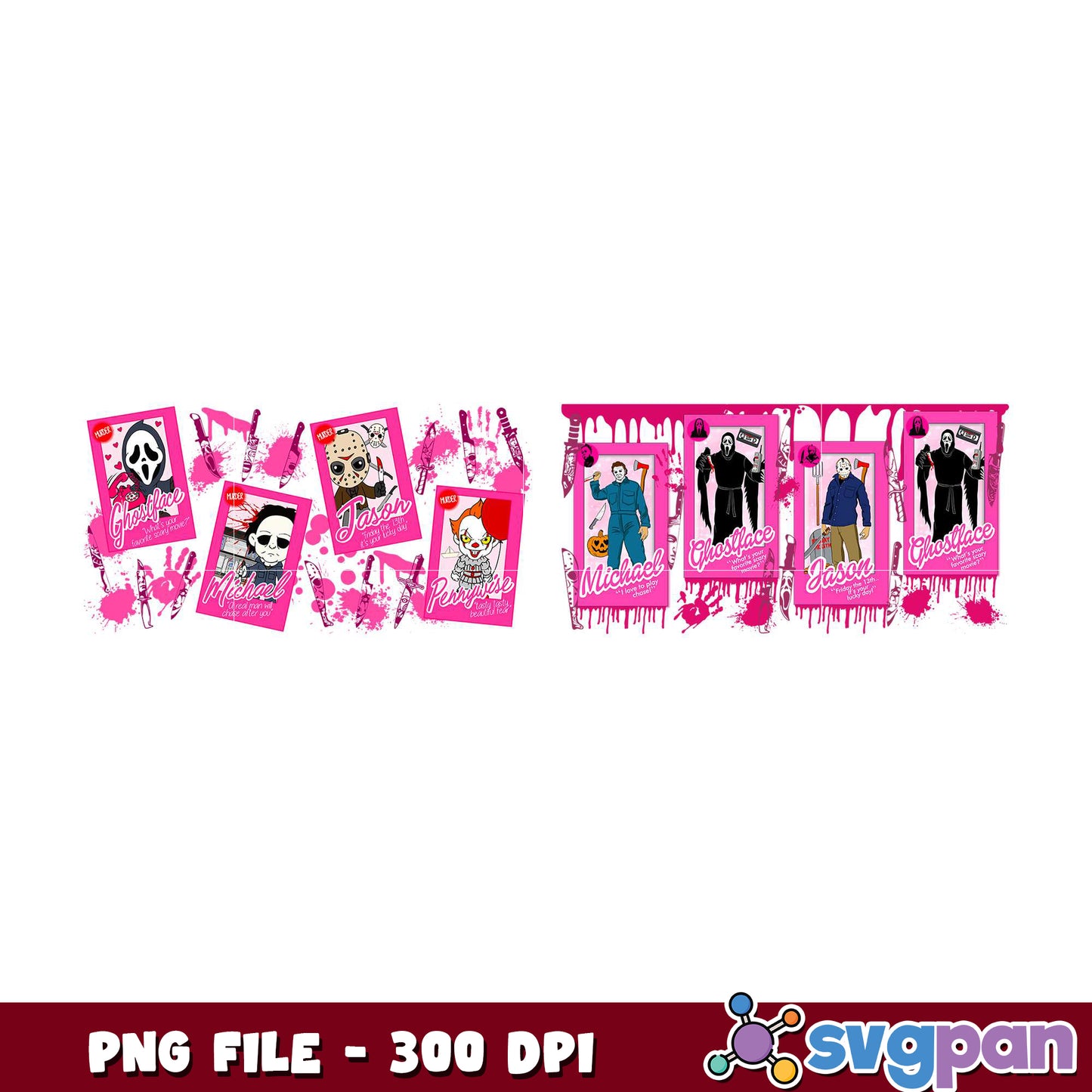 Spooky Character Bundle PNG for Halloween Designs