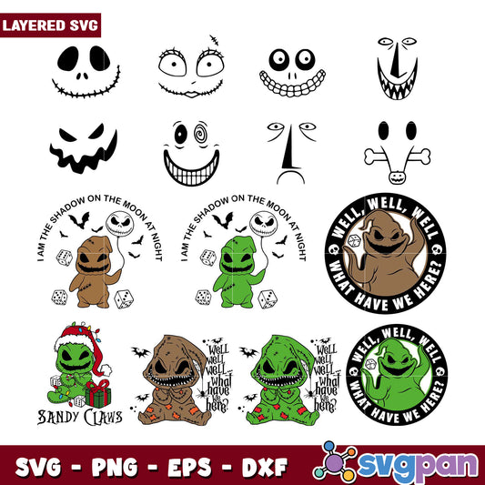 Spooky Character SVG Bundle for Halloween Crafts