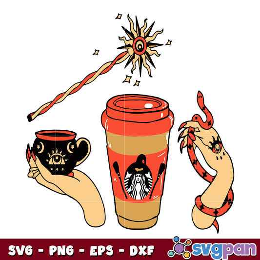 Spooky Coffee Witchy svg