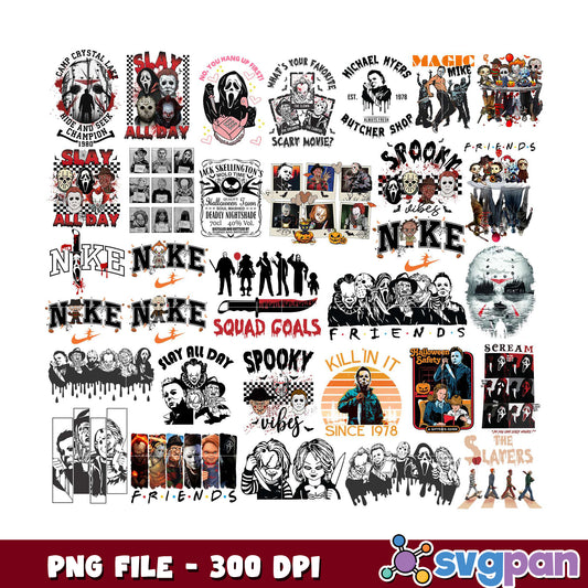 Spooky Friends Bundle PNG 300 DPI Art Graphics