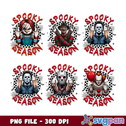 Spooky Season Horror Icons PNG Bundle