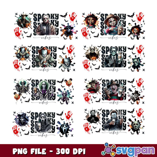 Spooky Season Horror Movie PNG Bundle