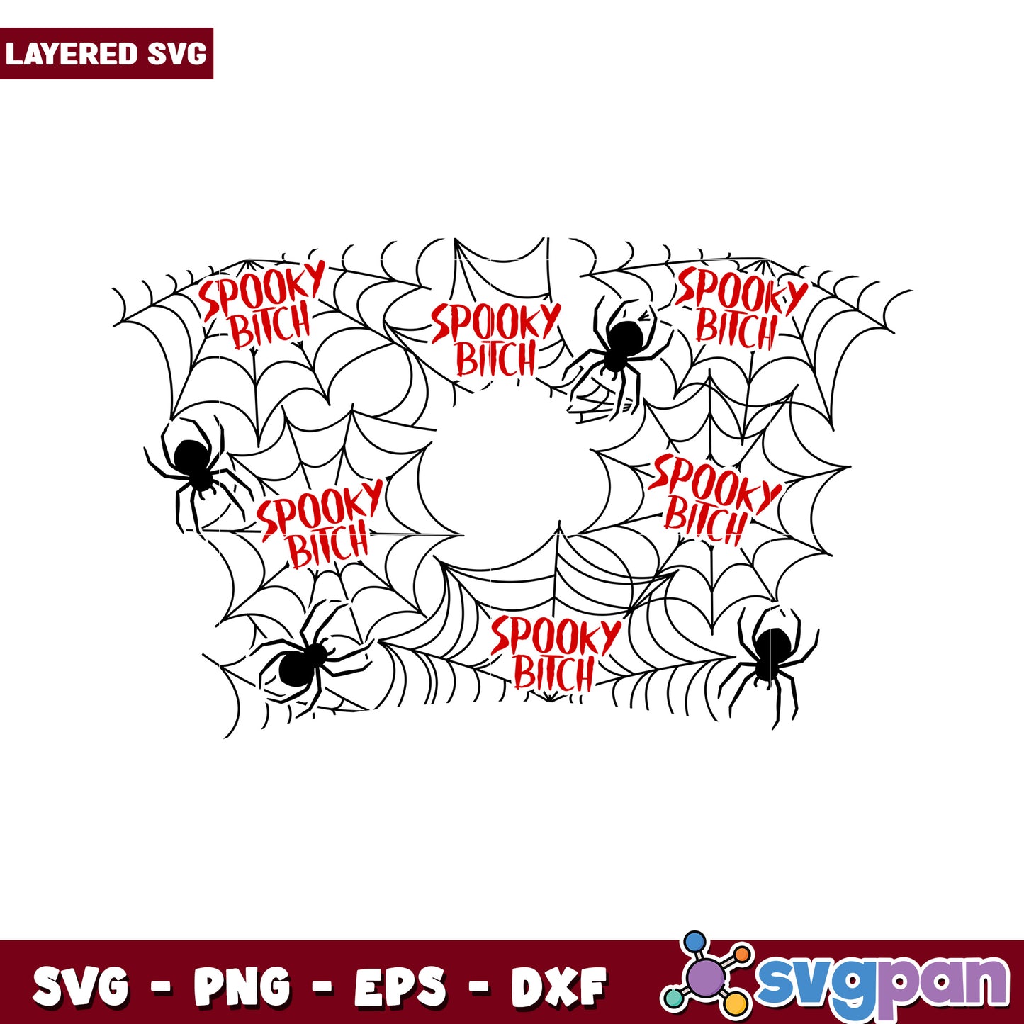 Spooky Spider Webs SVG Design for Halloween Crafts, Fun and Creative