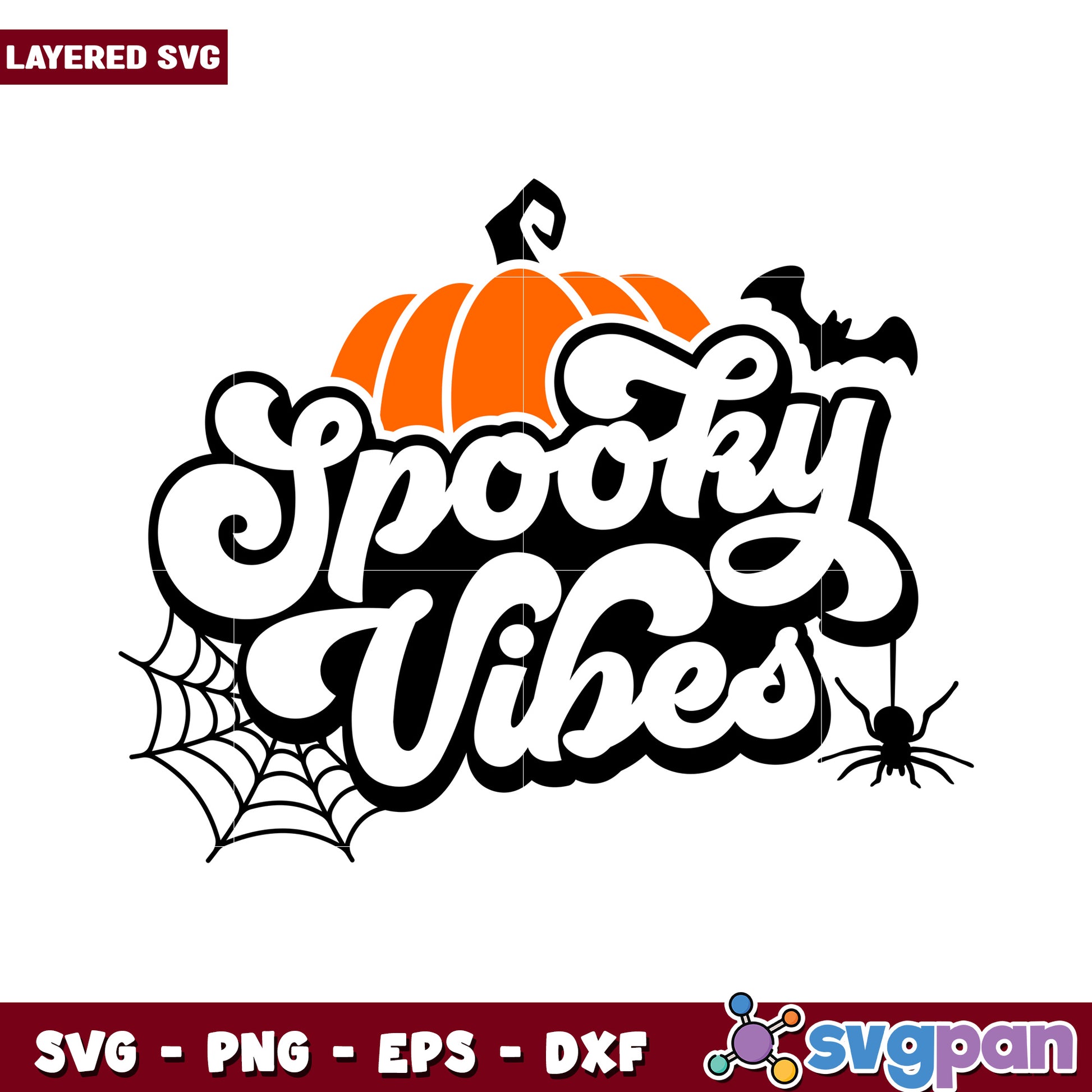 Spooky Vibes Halloween Design, perfect for festive decorations