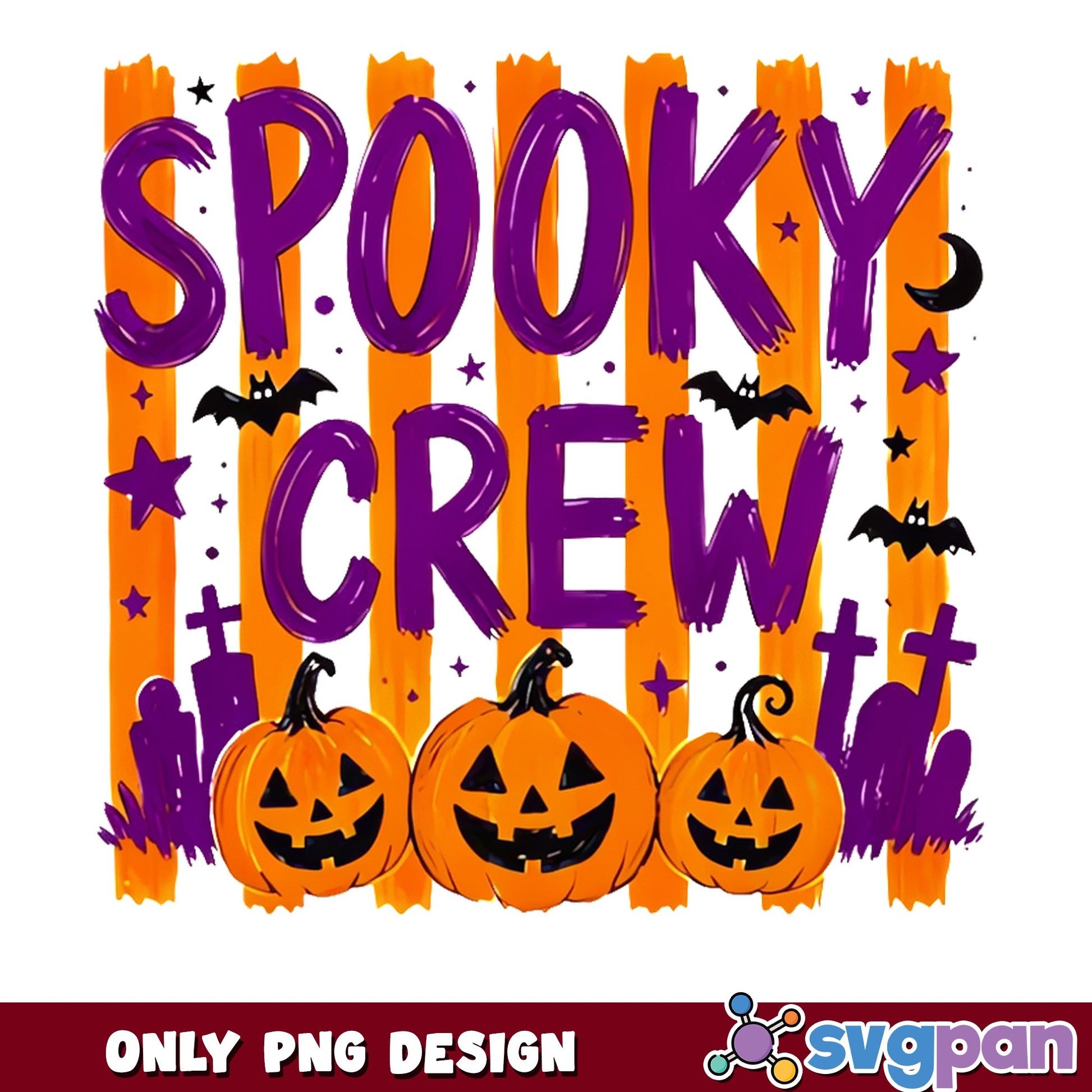 Spooky Crew Halloween PNG, Pumpkin Halloween PNG, Halloween PNG