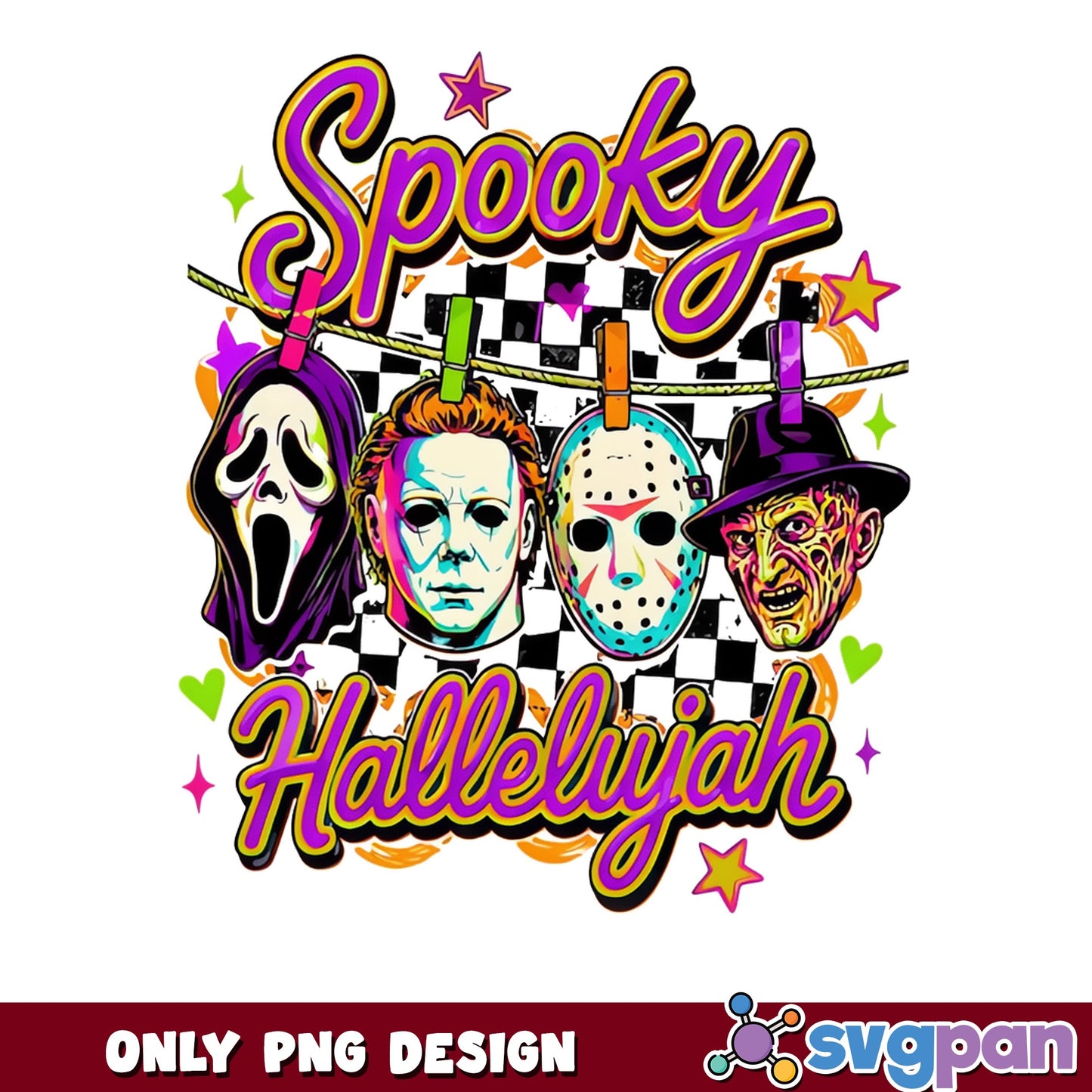 Spooky Hallelujah Horror Characters PNG, Halloween PNG, Killer PNG