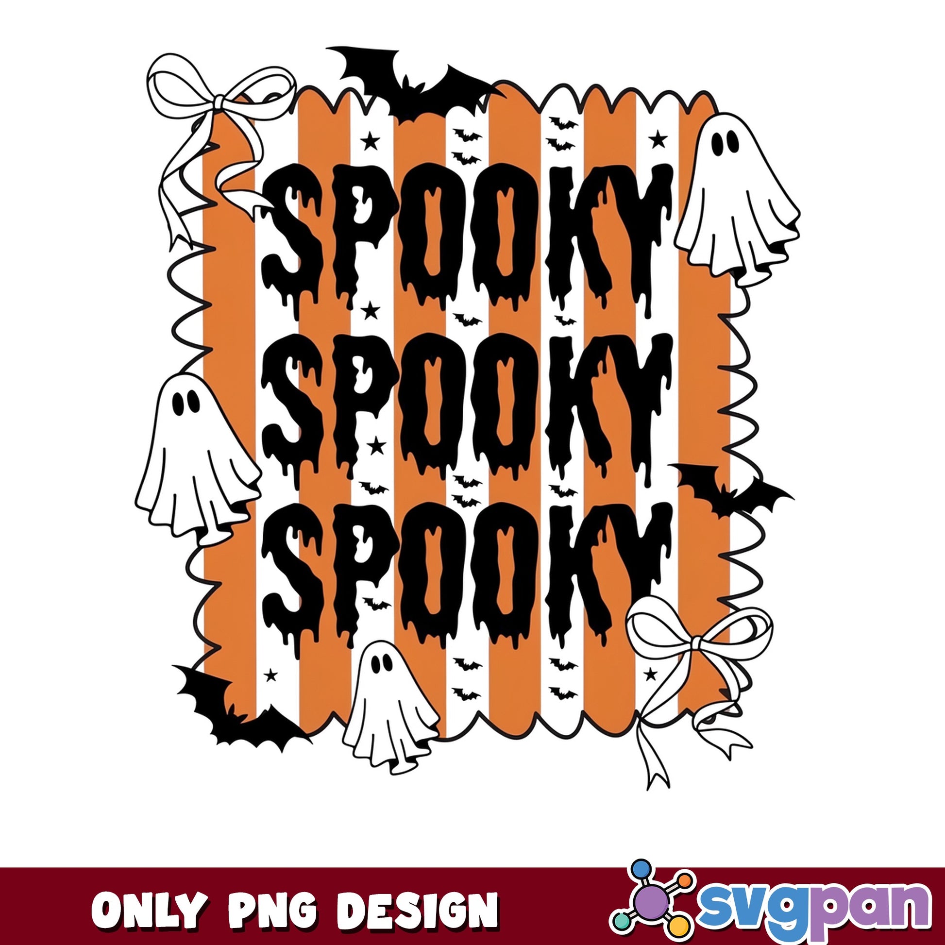 Spooky Halloween Ghost PNG, Halloween Shirt Design PNG, Cute Ghost PNG