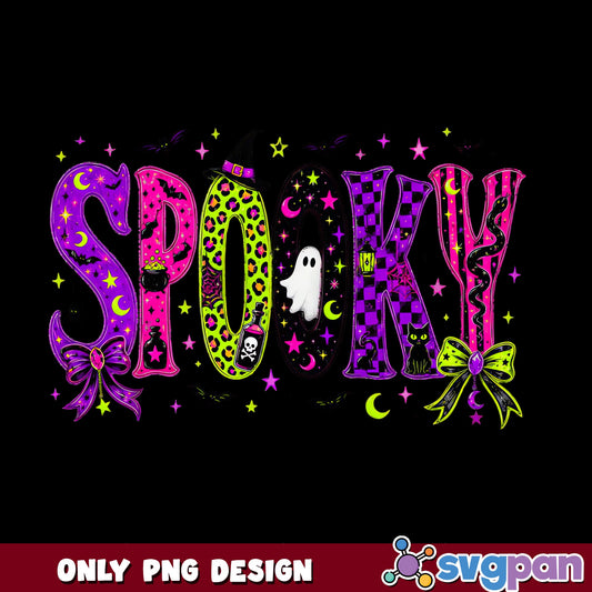 Spooky Halloween PNG, Retro Ghost Witch Design PNG, Halloween PNG
