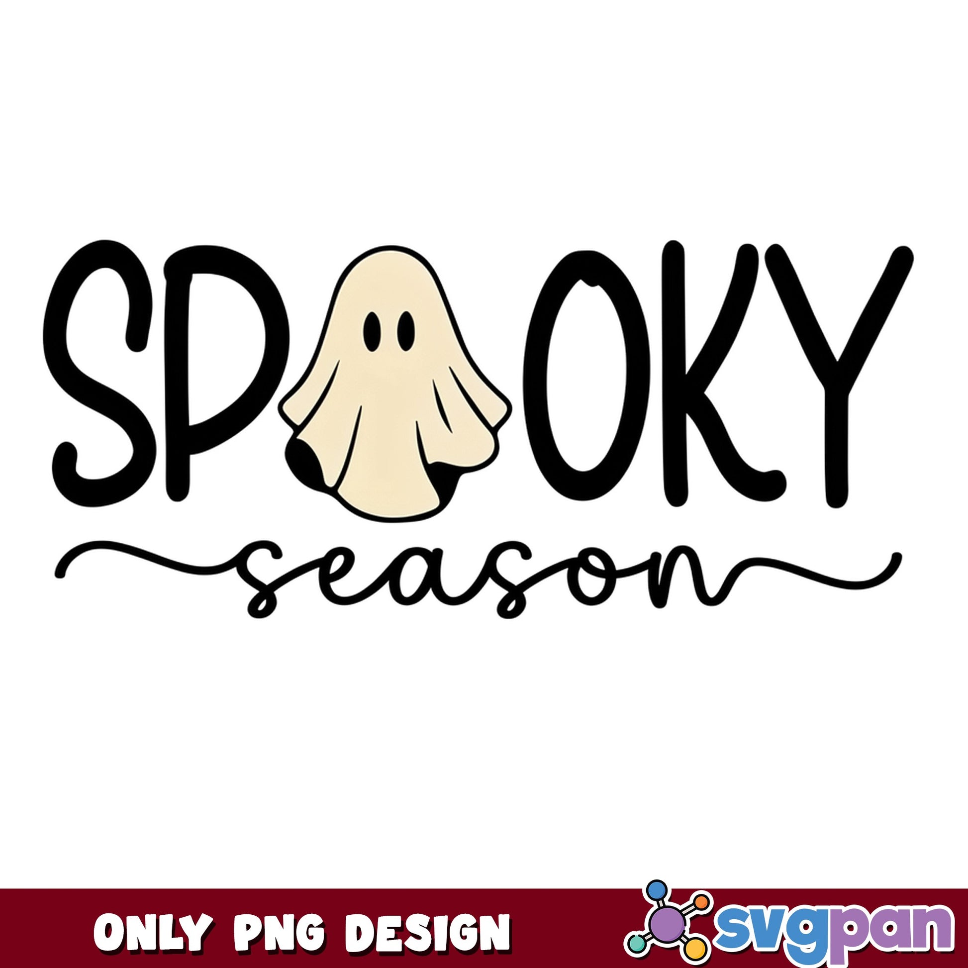 Spooky Season Ghost PNG, Halloween Ghost PNG, Halloween PNG
