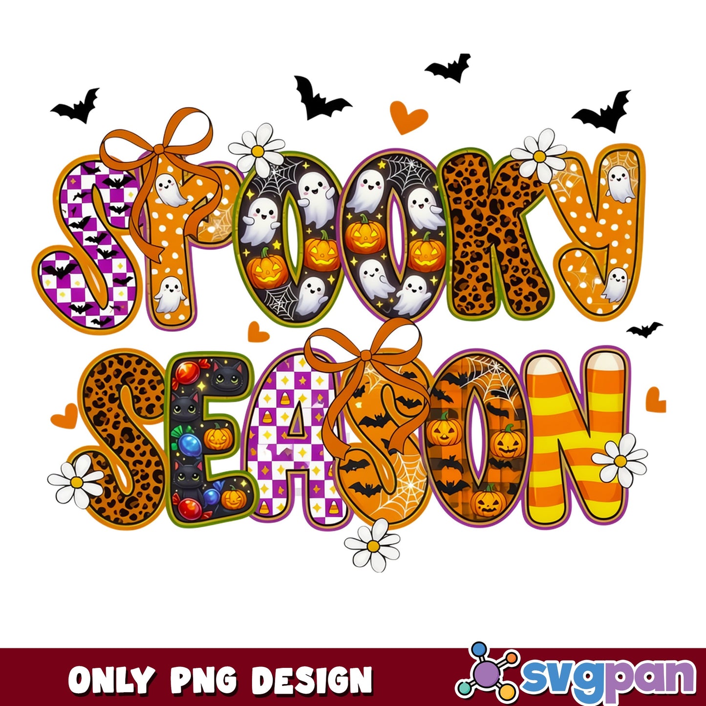 Spooky Season Halloween PNG, Ghost Pumpkin PNG, Halloween PNG