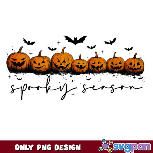 Spooky Season Pumpkin Halloween PNG, Jack O Lantern PNG, Halloween PNG