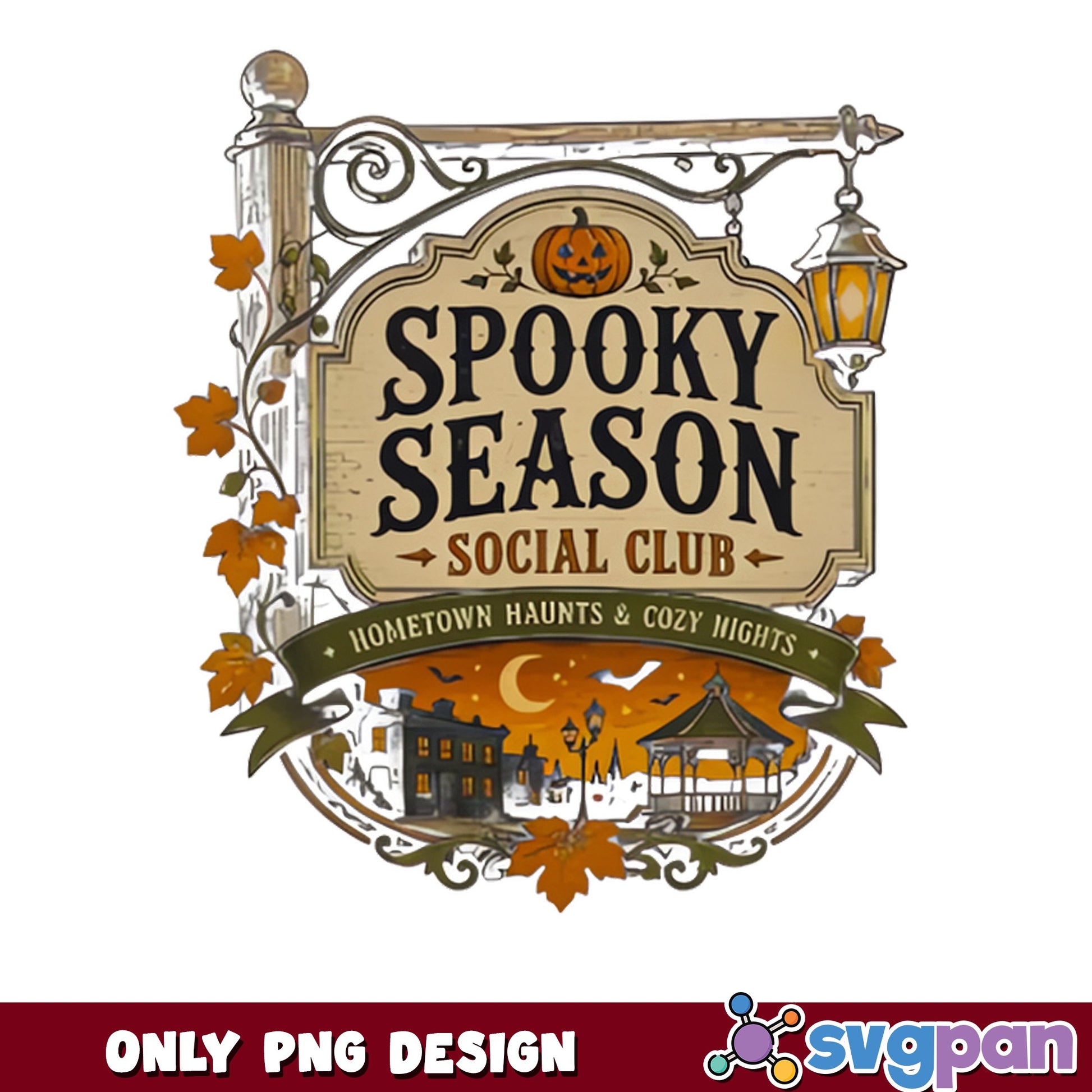 Spooky Season Social Club PNG, Halloween Pumpkin PNG, Fall PNG