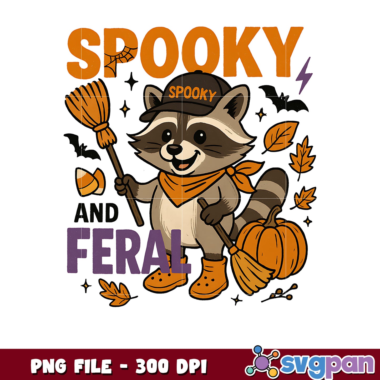 Spooky and feral png, halloween costume png, halloween quotes png