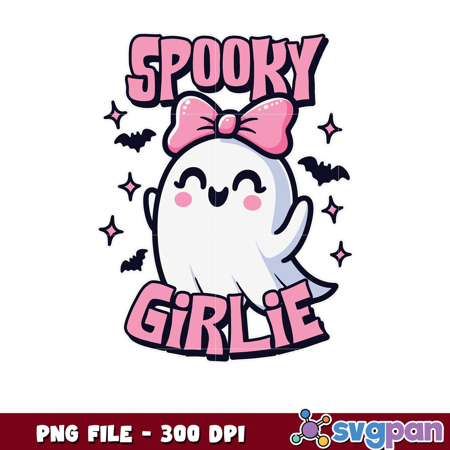 Spooky girlie design png, halloween ghoul​​ png, cute ghost png