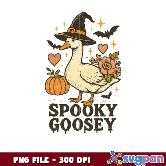 Spooky goosey design png, halloween costume png, halloween quotes png