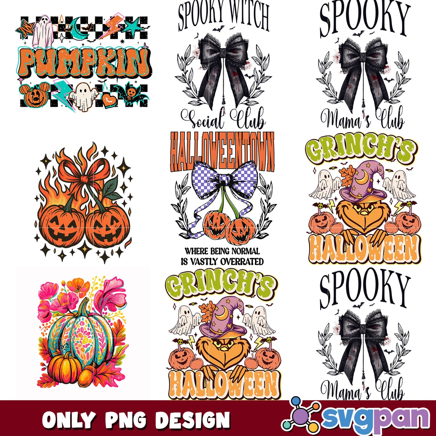 Spooky grinch png bundle