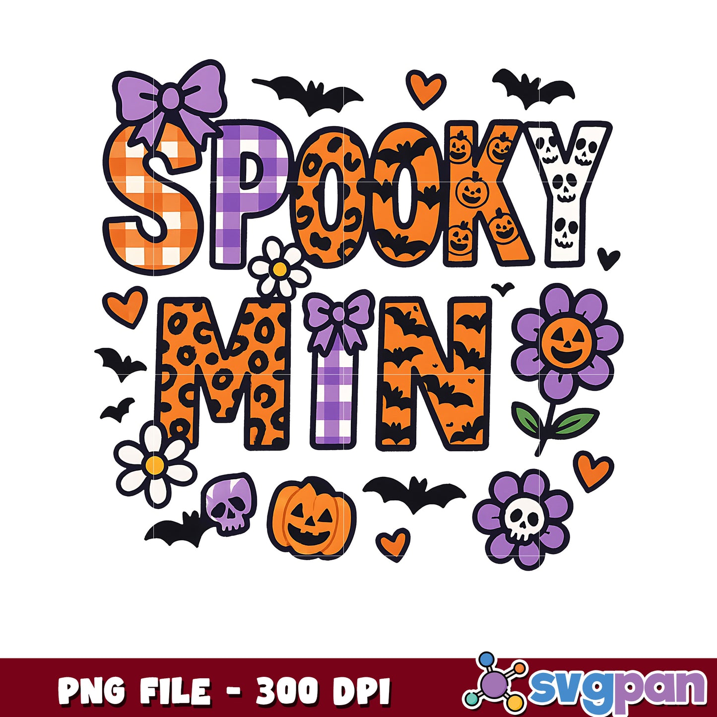 Spooky min png, halloween holiday, halloween candy png