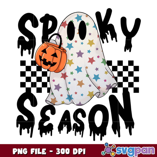 Spooky season cute ghost png, halloween ghost  png, spooky season png