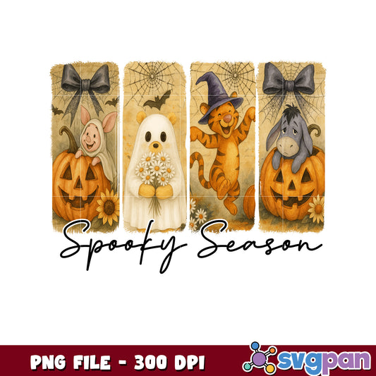 Spooky season halloween design png, trick or treat png, halloween skeletons​ png