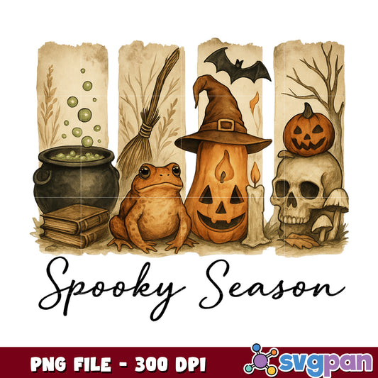 Spooky season halloween png, halloween cartoons​ png, halloween​ decor png