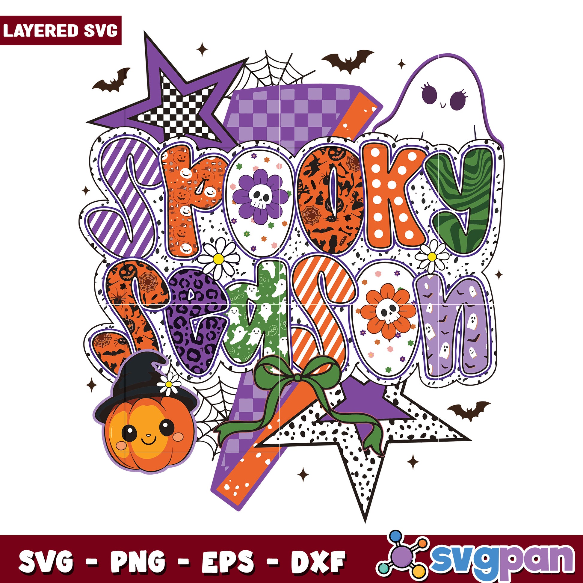 Spooky season svg, costumes for halloween​ svg, halloween drawings​​ svg