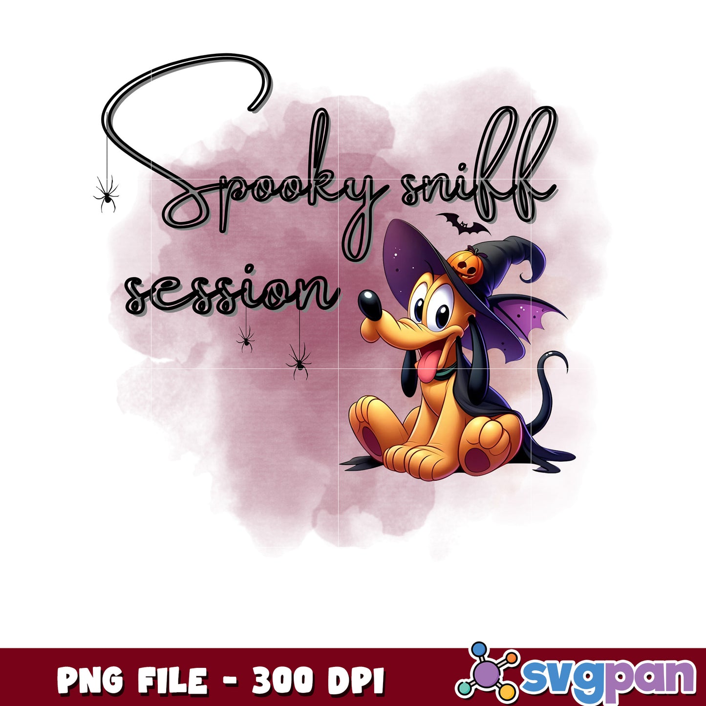 Spooky sniff session png, spooky halloween png, happy halloween png