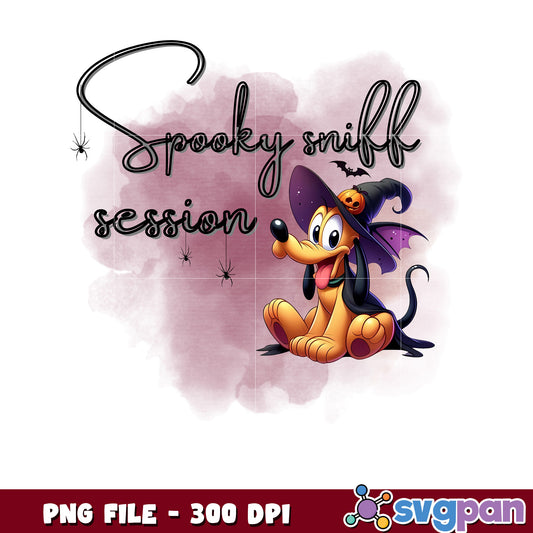 Spooky sniff session png, spooky halloween png, happy halloween png