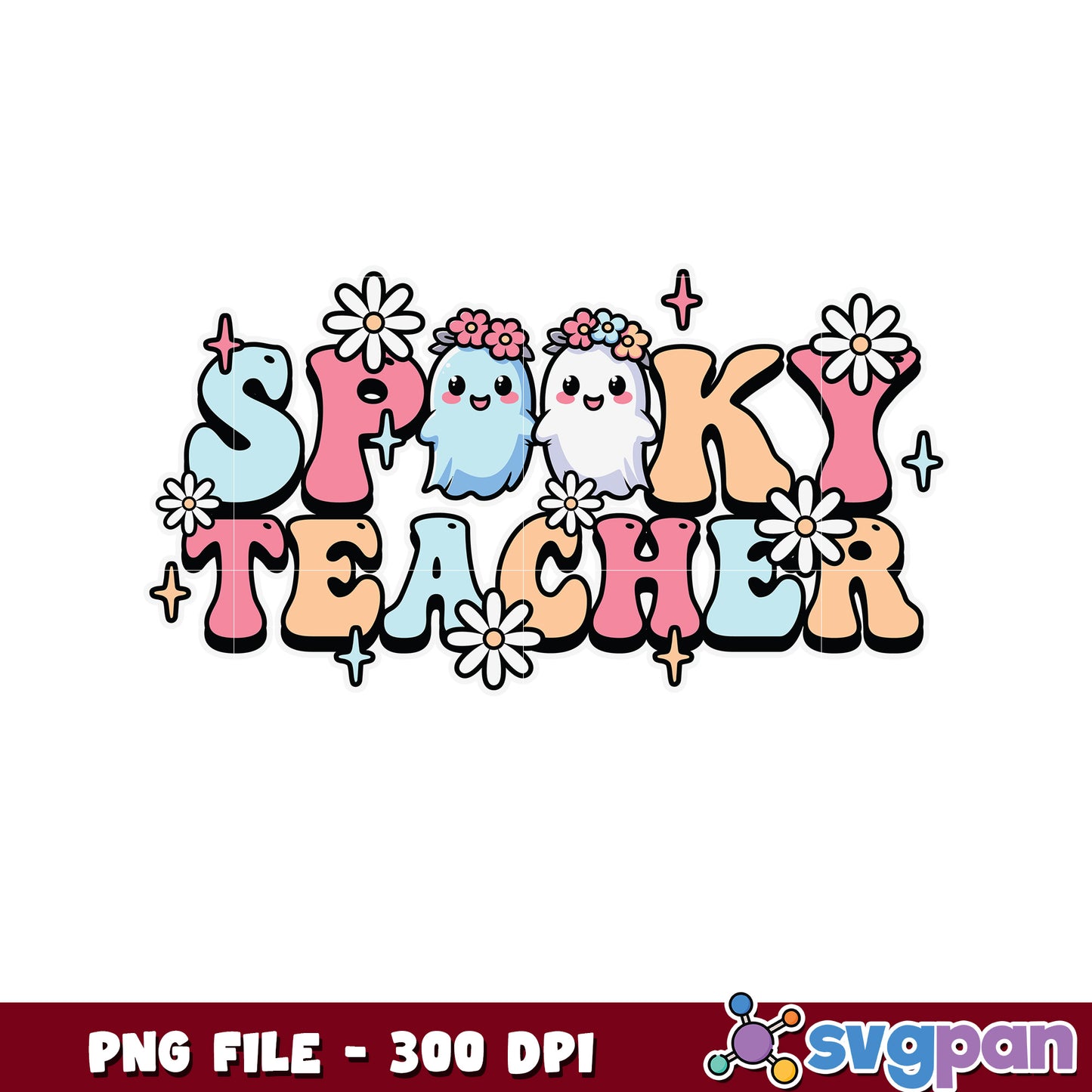 Spooky teacher design png, halloween ghoul​​ png, cute ghost png