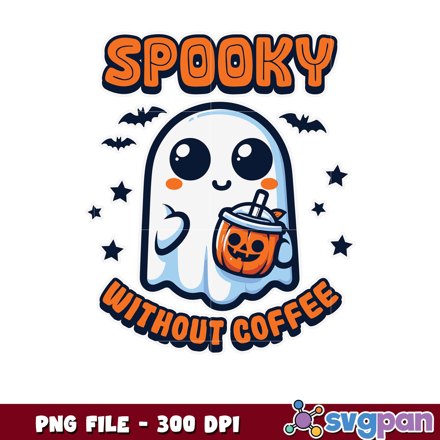 Spooky without coffee png, halloween candy png, halloween quotes png
