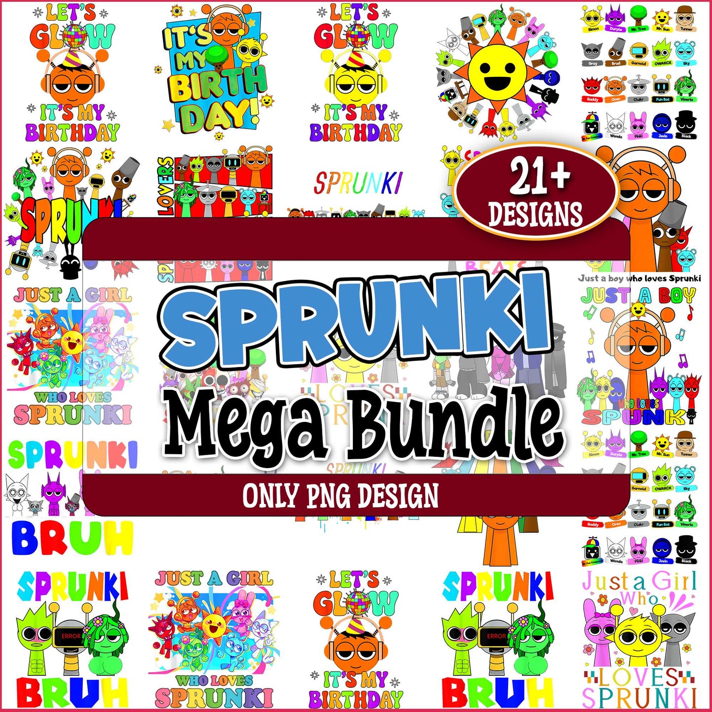 Sprunki png bundle