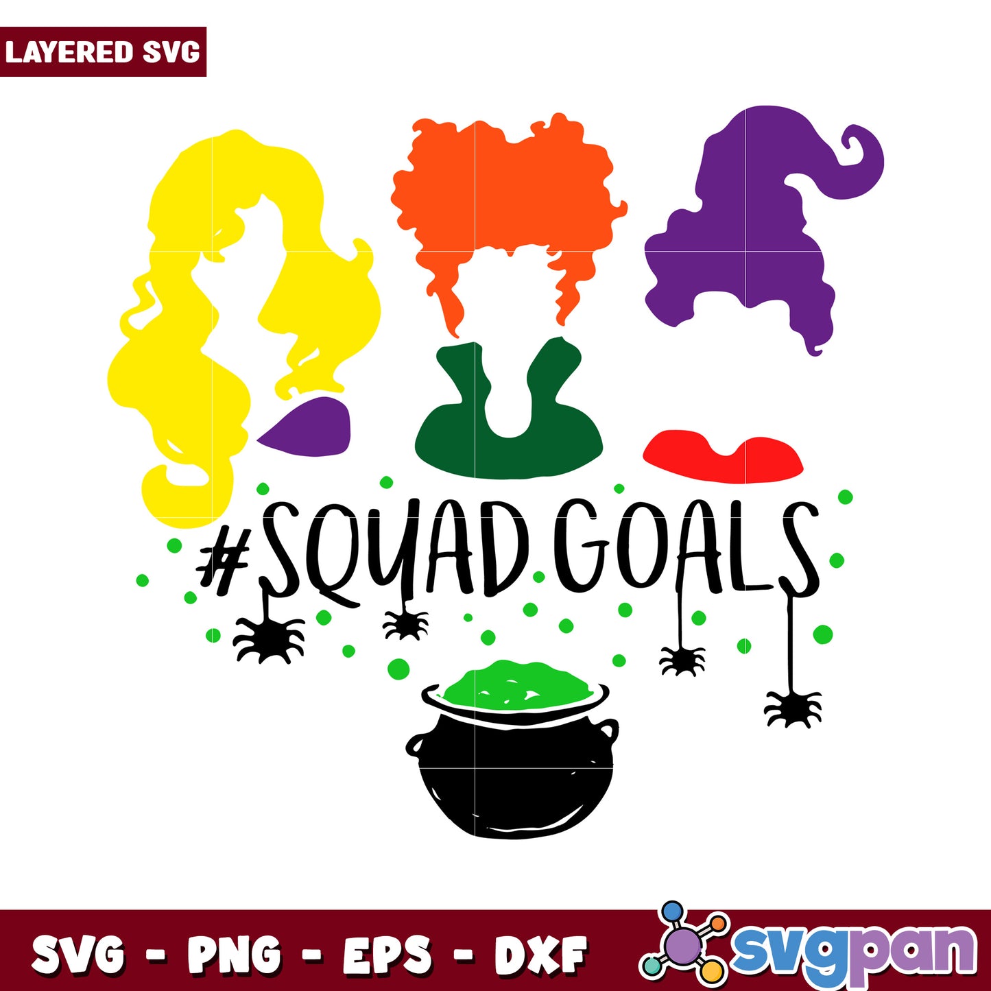 Squad Goals Halloween SVG Design, Perfect for Party Decor and Crafts