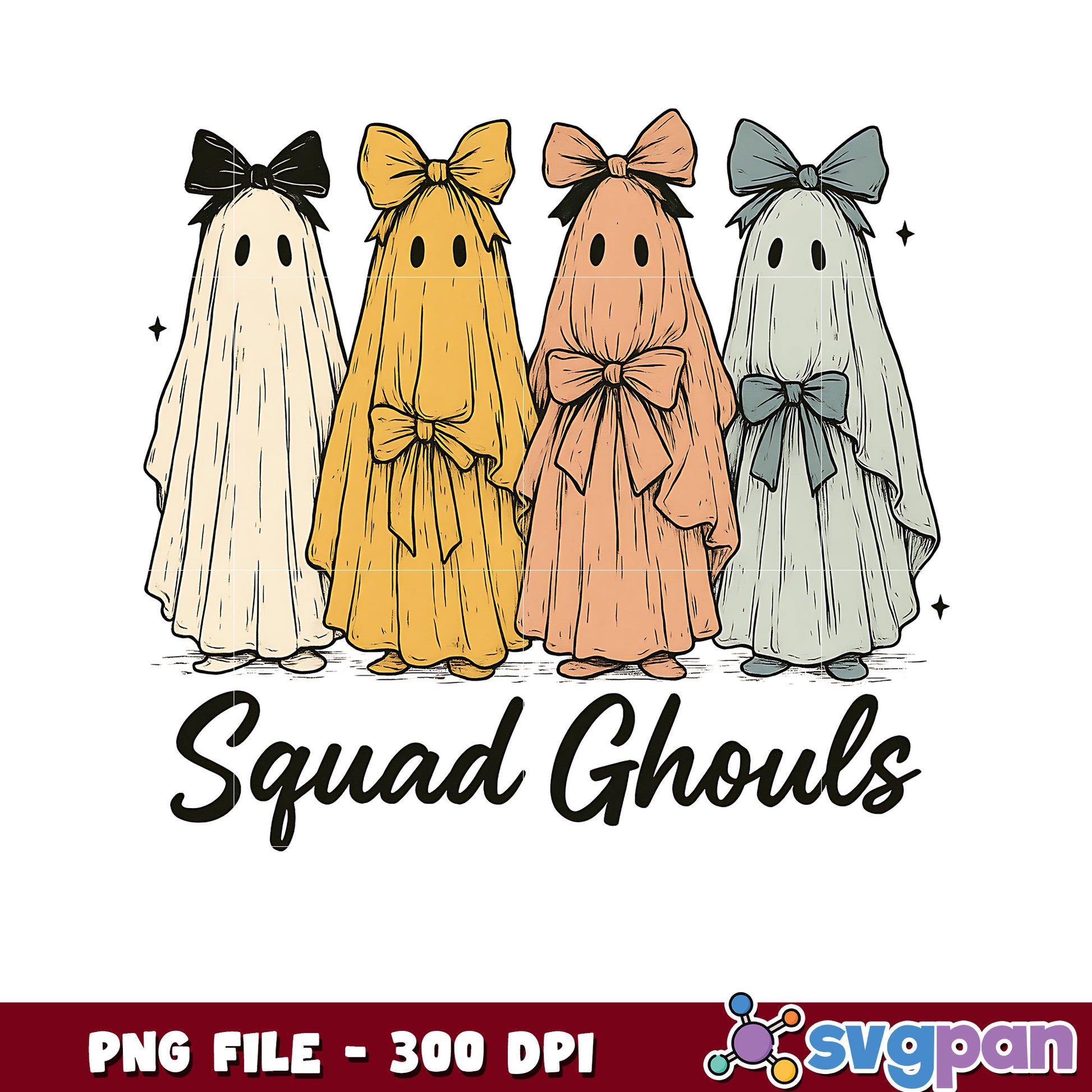Squad ghouls png, halloween costume png, halloween quotes png