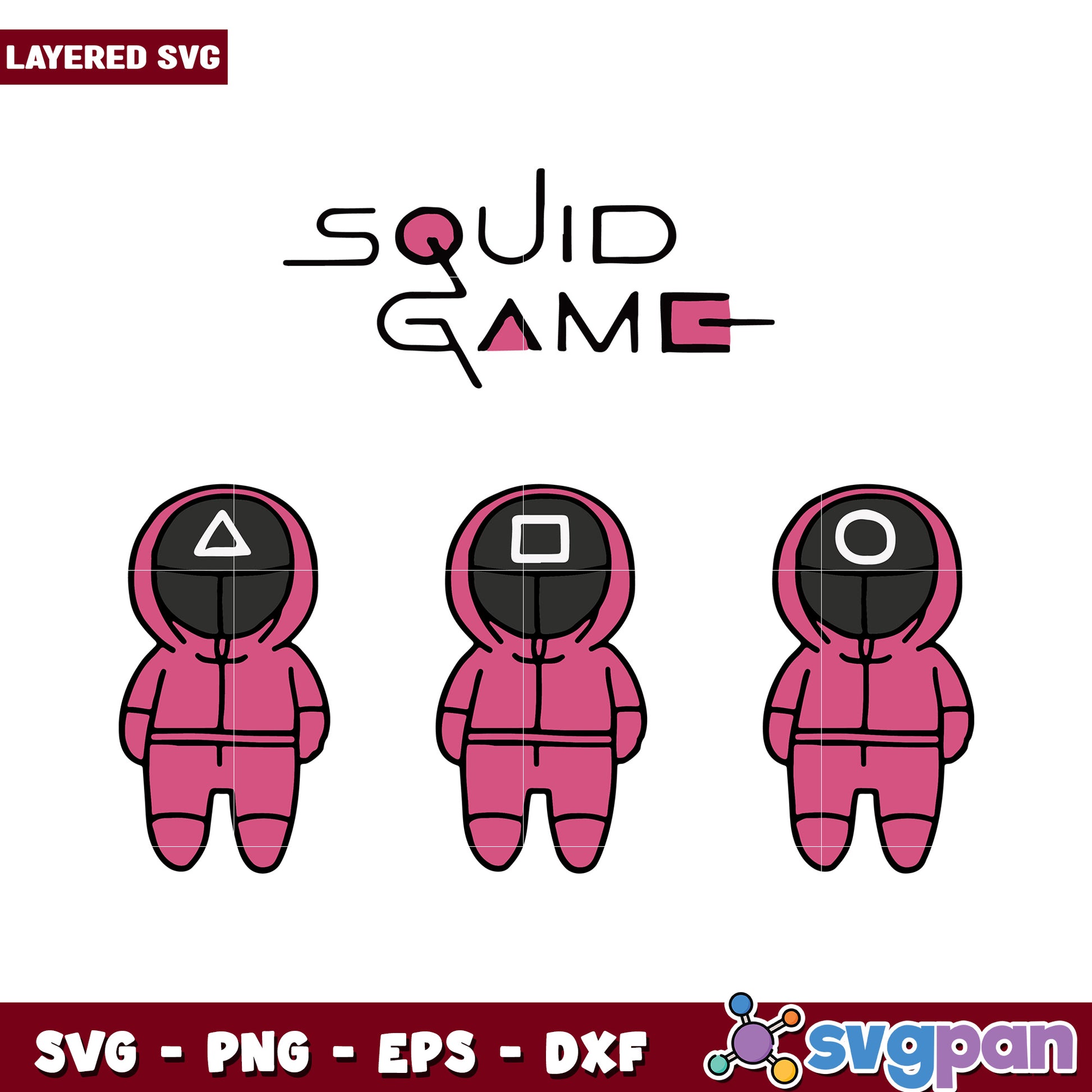 Squid Game Characters SVG Design, Ideal for Crafts and Projects