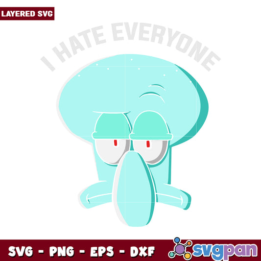 Squidward SVG Character Design, perfect for creative projects