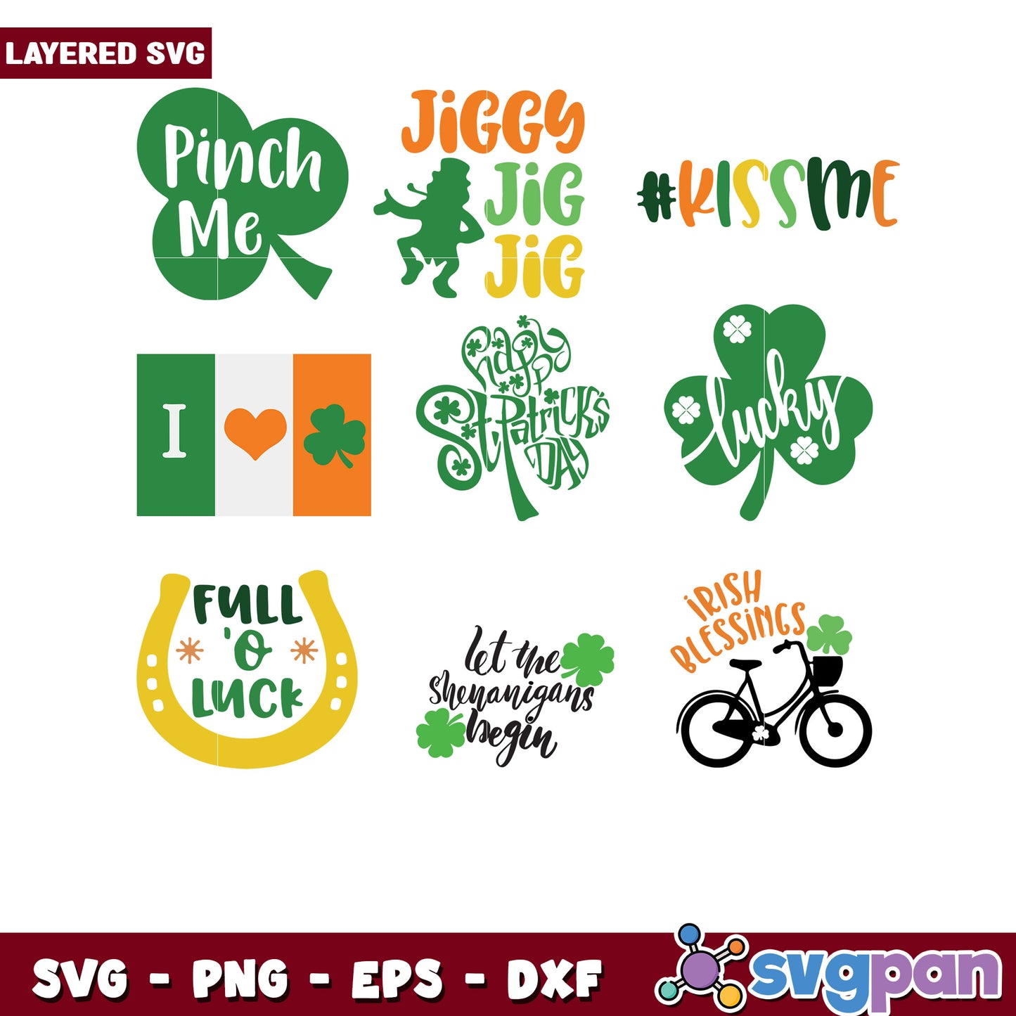 St Patricks Day Bundle SVG Designs for Crafts