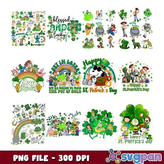 St Patricks Day Cartoon PNG Bundle