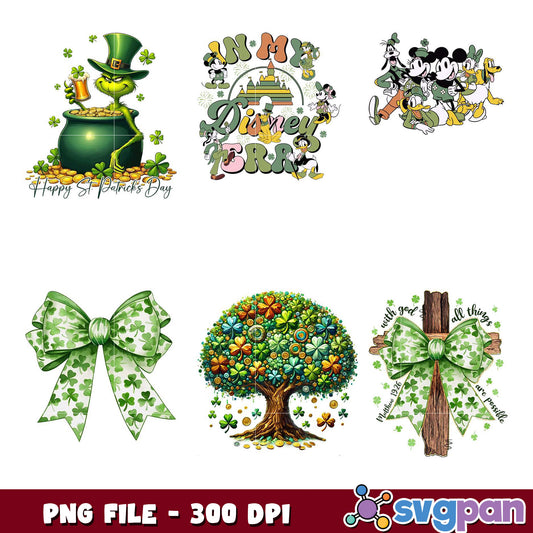 St Patricks Day PNG Bundle 300 DPI Designs