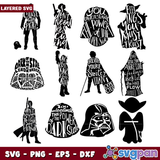 Star Wars Inspired Layered SVG Bundle for Creatives