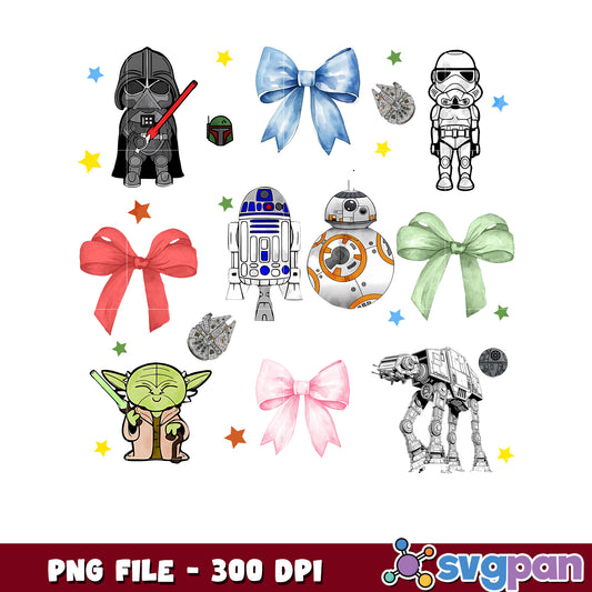 Star Wars PNG Cute Characters Bows