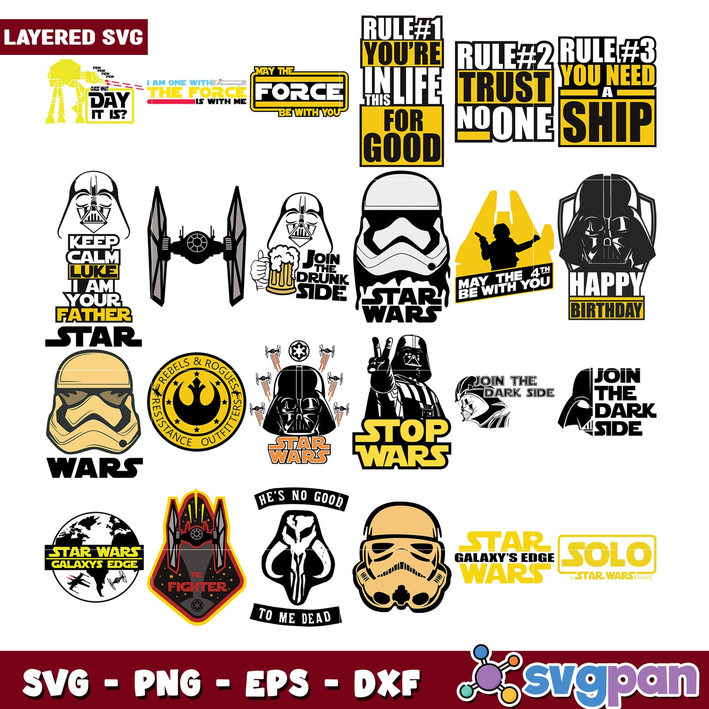 Star Wars SVG Bundle Fun Designs for All Fans